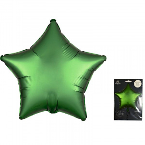 Шар фольгированный звезда 18"(45 см) Звезда Изумруд Сатин Люкс в упаковке 1 шт