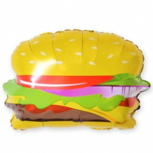 Шар фигура фольгированная 21"(53 см) Гамбургер FALALI 1 шт