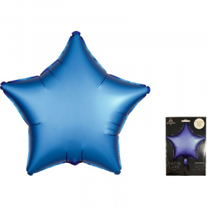 Шар фольгированный звезда 18"(45 см) Звезда ГолубойСатин Люкс в упаковке 1 шт
