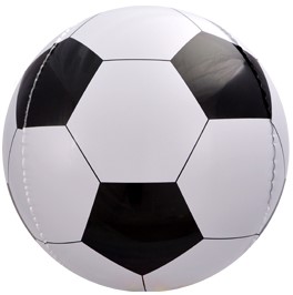 Шар фигура фольгированная 23" (58см) Сфера 3D футбольный мяч 1 шт