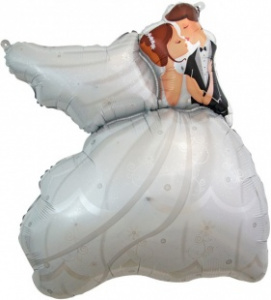 Шар фигура фольгированная (35''/89 см) Свадебный танец, 1 шт. Falali 1 шт