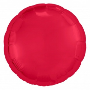Шар фольгированный круг18"(46 см) красный1 шт