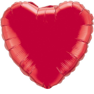 Шар фольгированный сердце 18"(45 см) красное FM