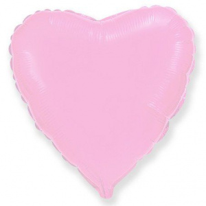 Шар фигура фольгированная 32"(78см) сердце цвет розовое