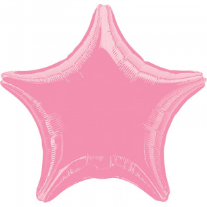 Шар фольгированный звезда 18" (Anagram) цвет металлик розовый1 шт