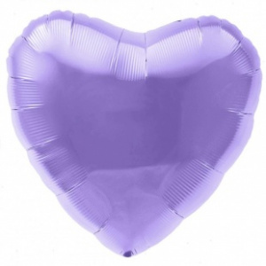 Шар фольгированный сердце 19" (Агура) цвет аметист1 шт