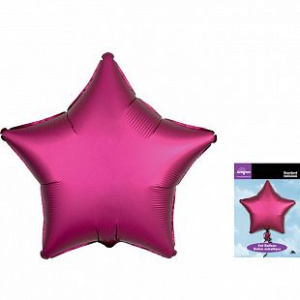 Шар фольгированный звезда 18"(45 см) Звезда Гранат Сатин Люкс в упаковке / Satin Luxe Pomegranat1 шт