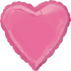 Шар фольгированный сердце 18" (46 см) цвет розовый 1 шт