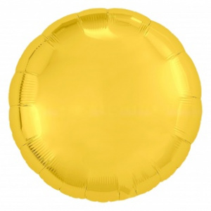 Шар фольгированный круг18"(46 см) золото1 шт